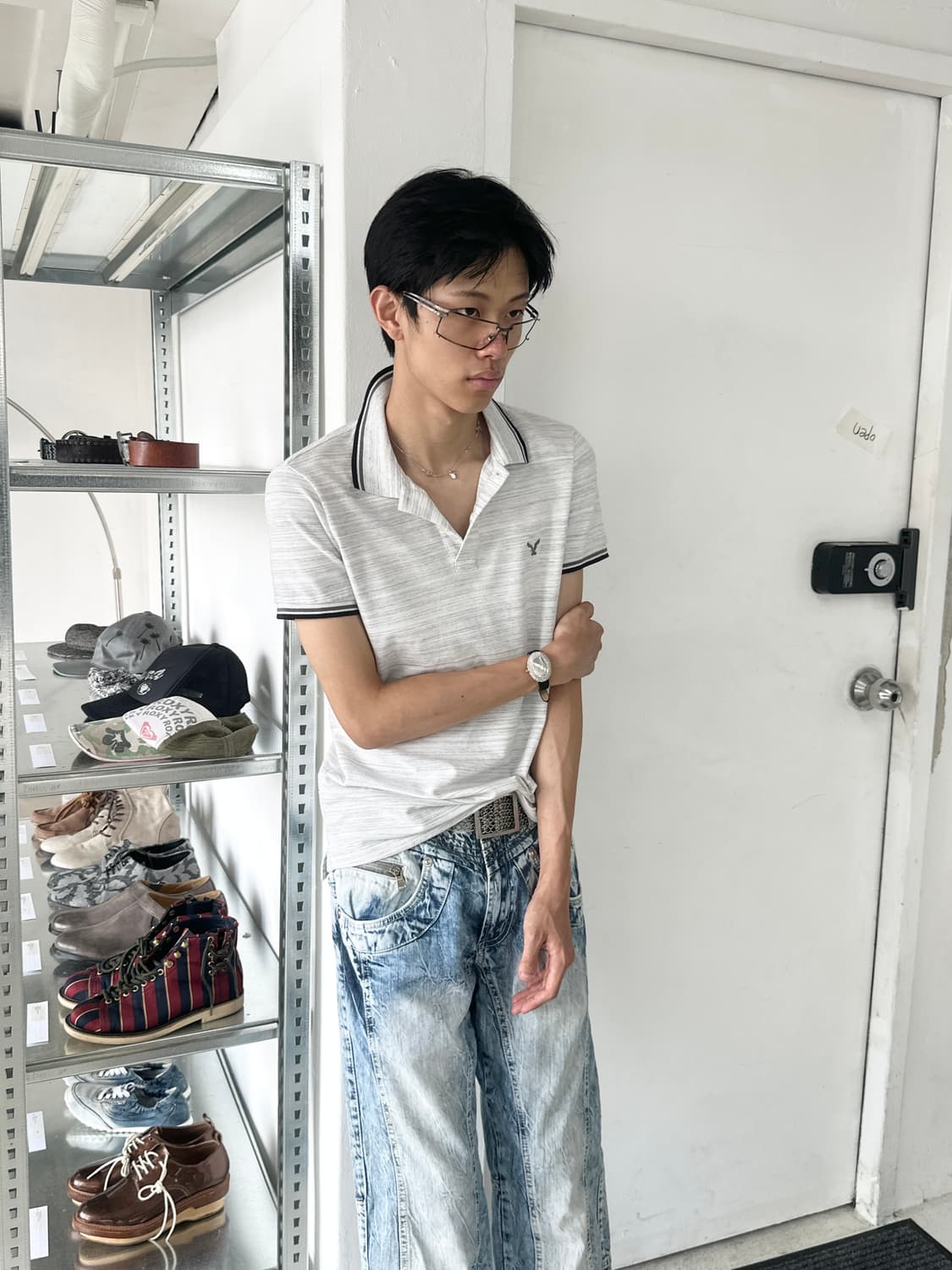 빈티지 체인 스퀘어 벨트 상품이미지3