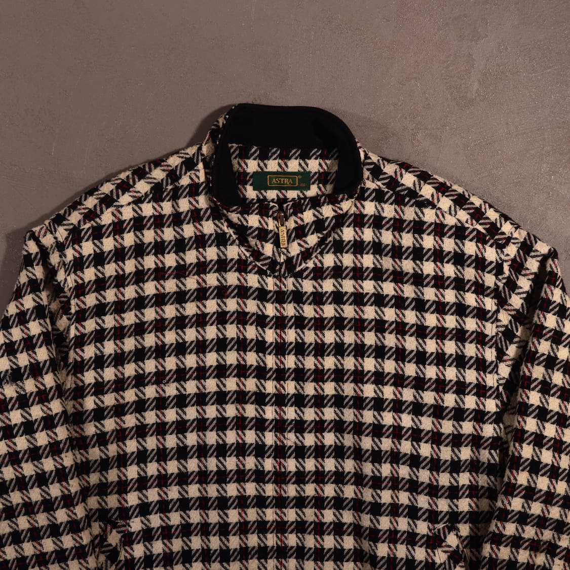 빈티지 하운드투스 울 체크 봄버자켓 C518 상품이미지2