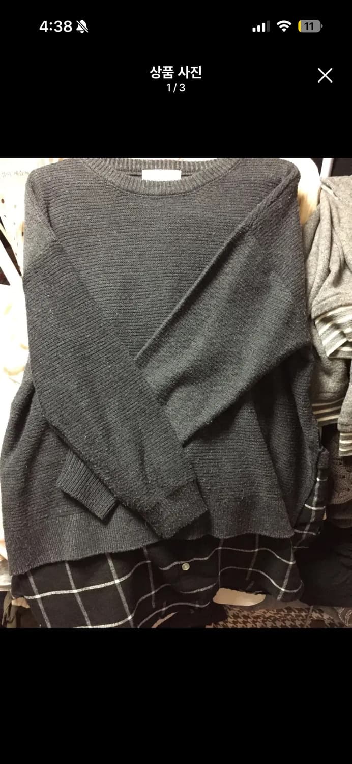 일본빈티지 차콜셔츠레이어트니트 판매합니다 마루카메빈티지코이세이오 상품이미지2