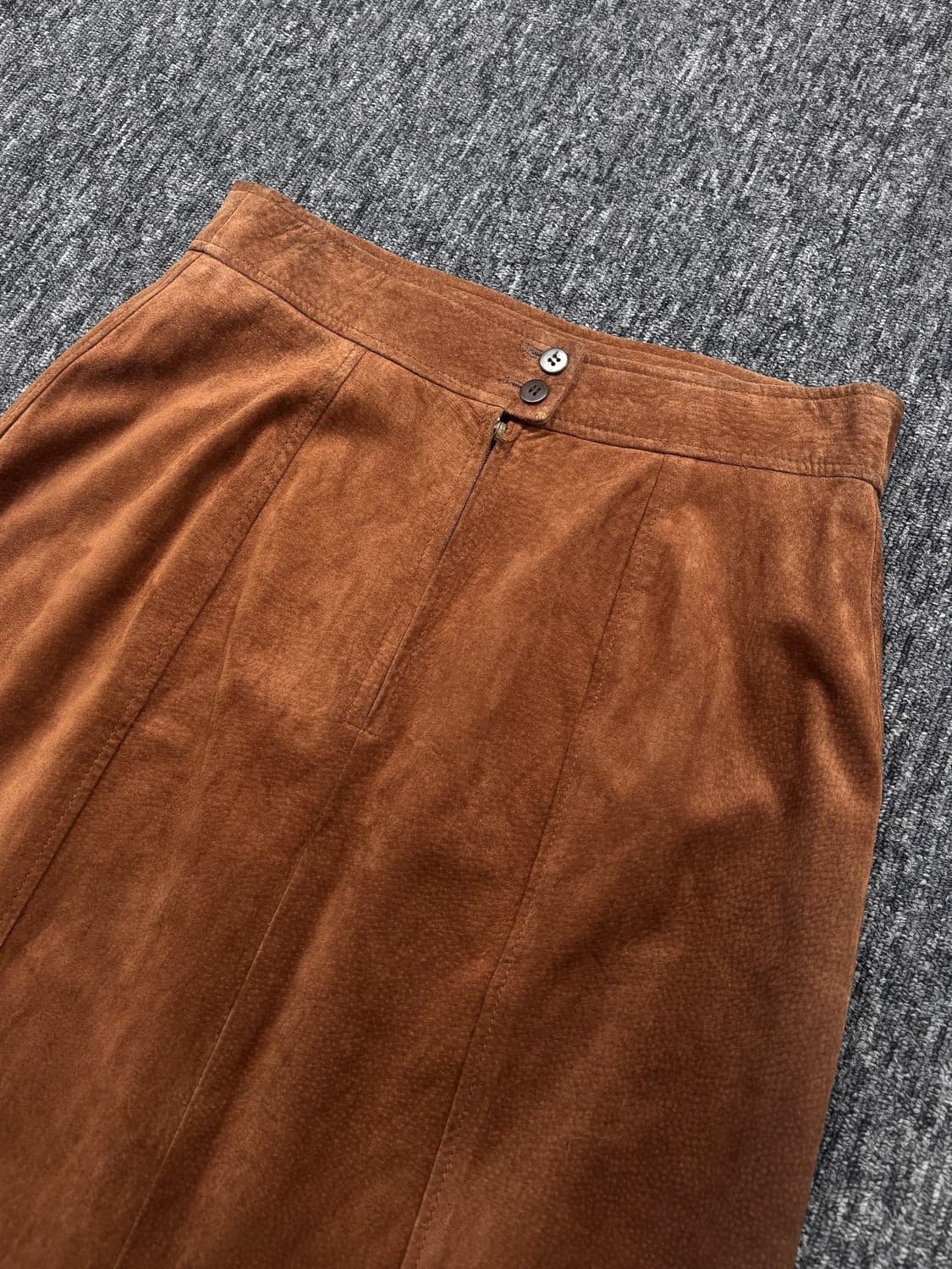 버버리 브라운 스웨이드 롱스커트 상품이미지6