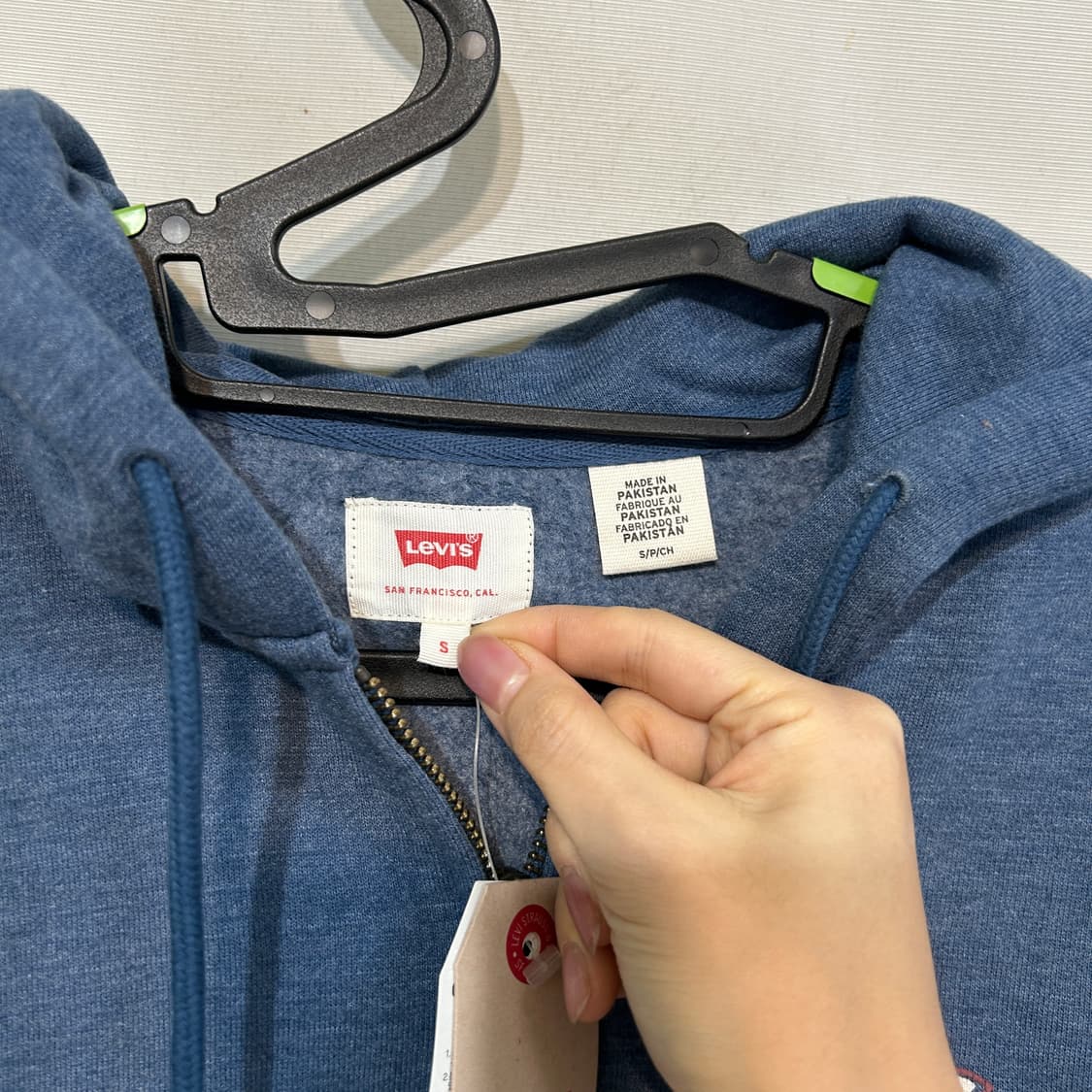 리바이스 여성 기모 후드 집업 90 새상품 상품이미지2