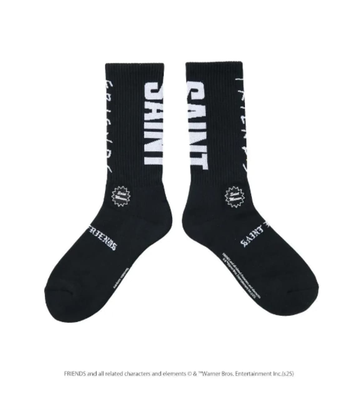 [새상품] 세인트미카엘 x 프렌즈 양말 삭스 블랙 상품이미지1