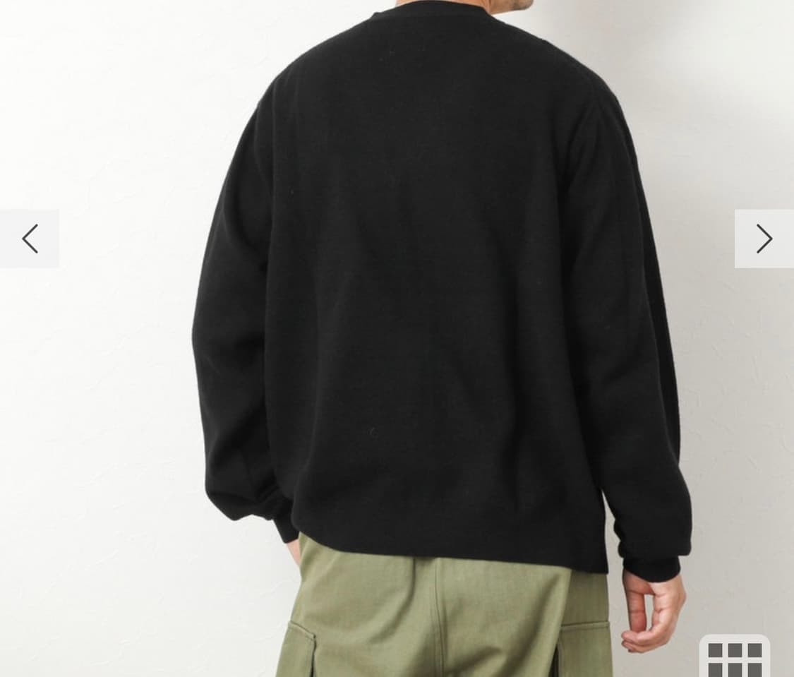 (40 , M) 새상품 DANTON 단톤 울 가디건 블랙 니트 상품이미지7