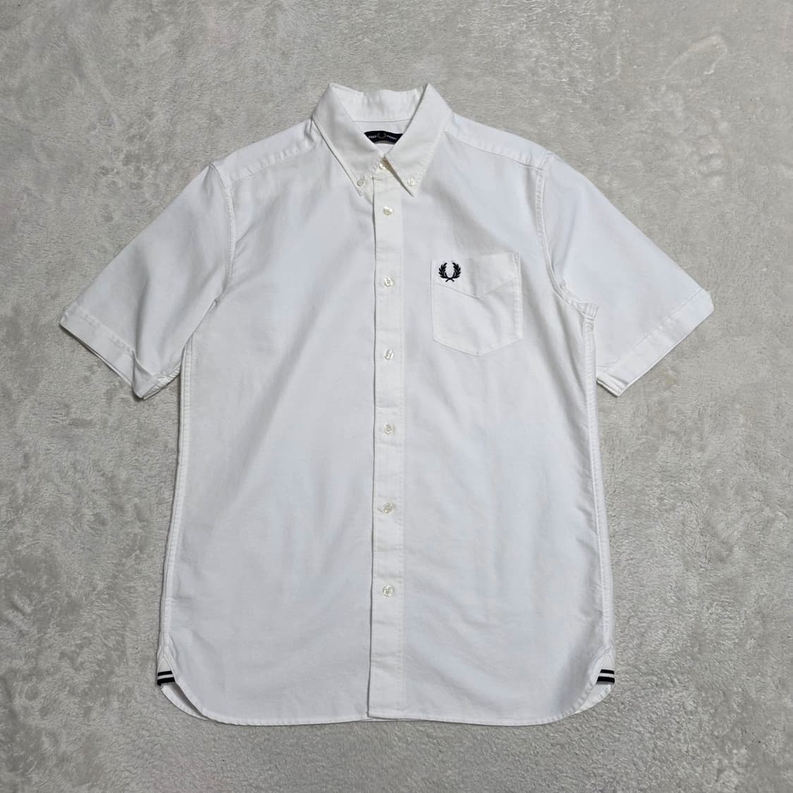 (M)프레드페리 화이트 반팔 셔츠  상품이미지1