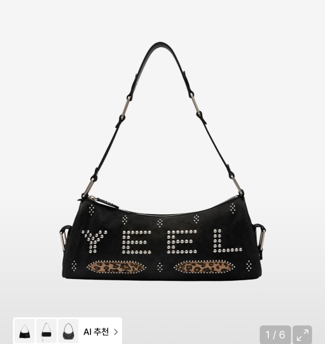 와이이이엘 STUDDED SHOULDER BAG BLACK 상품이미지1