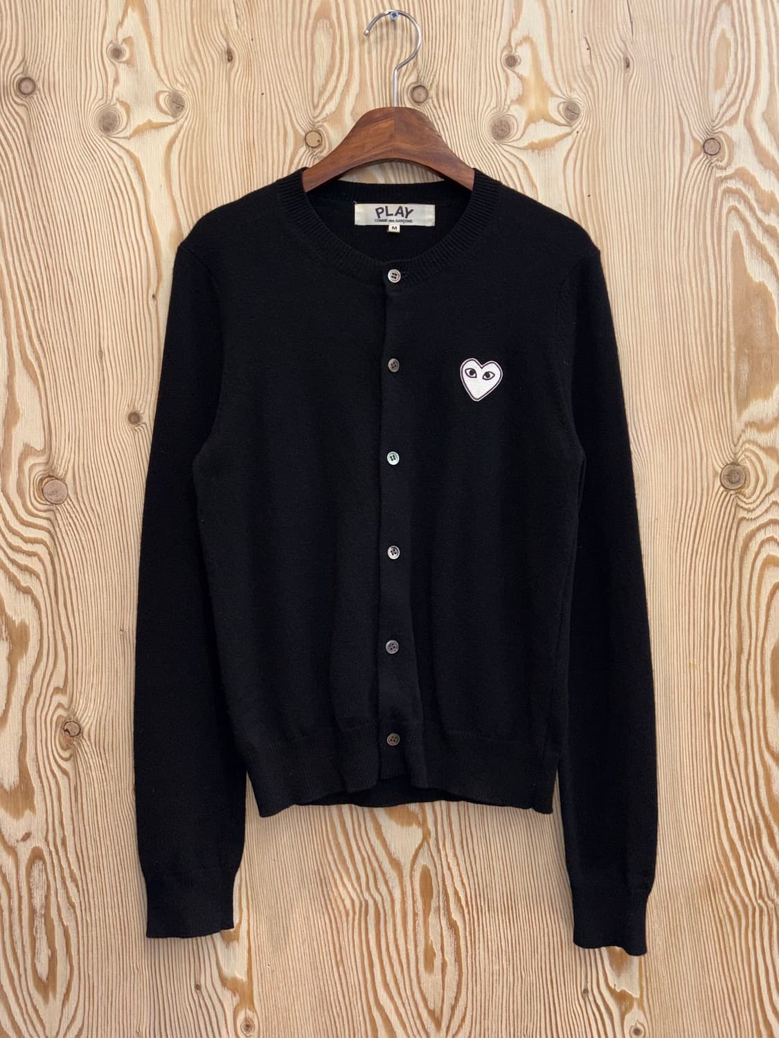 꼼데가르송 화이트 하트 울 가디건  상품이미지1