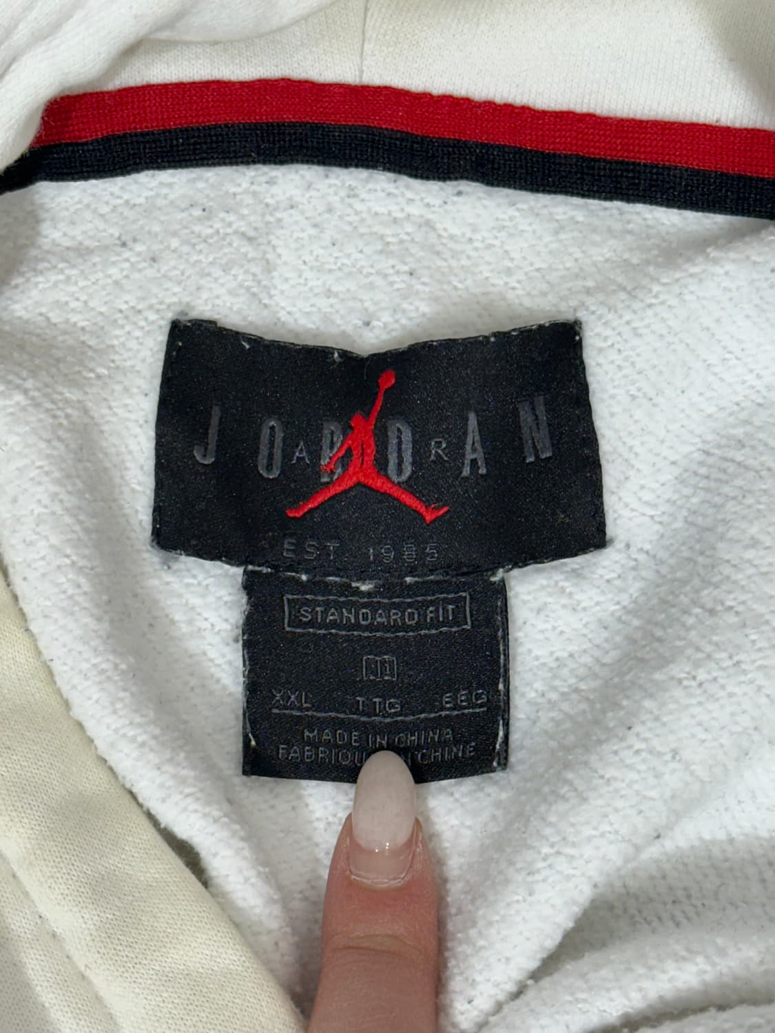 조던 화이트 빅 로고 시카고 오버핏 후드티 XXL 상품이미지7