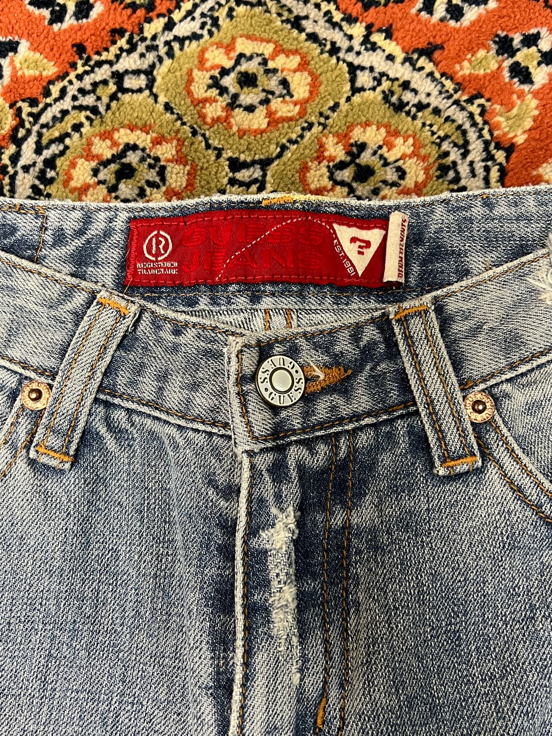 [27-28] 올드 빈티지 게스 연청 부츠컷 데님팬츠 상품이미지2