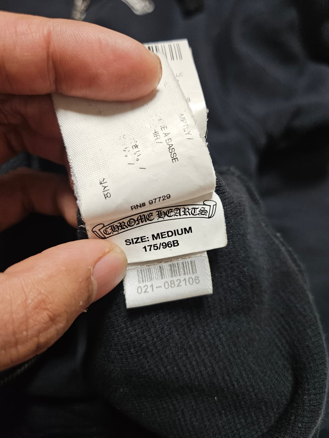 [M] 크롬하츠 스크롤라벨 헤비웨이트 후드집업 상품이미지9