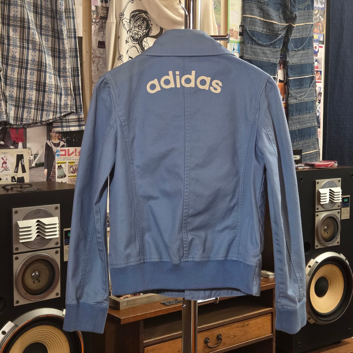 JPN 아디다스 스카이블루 코튼 라이더 자켓 상품이미지5