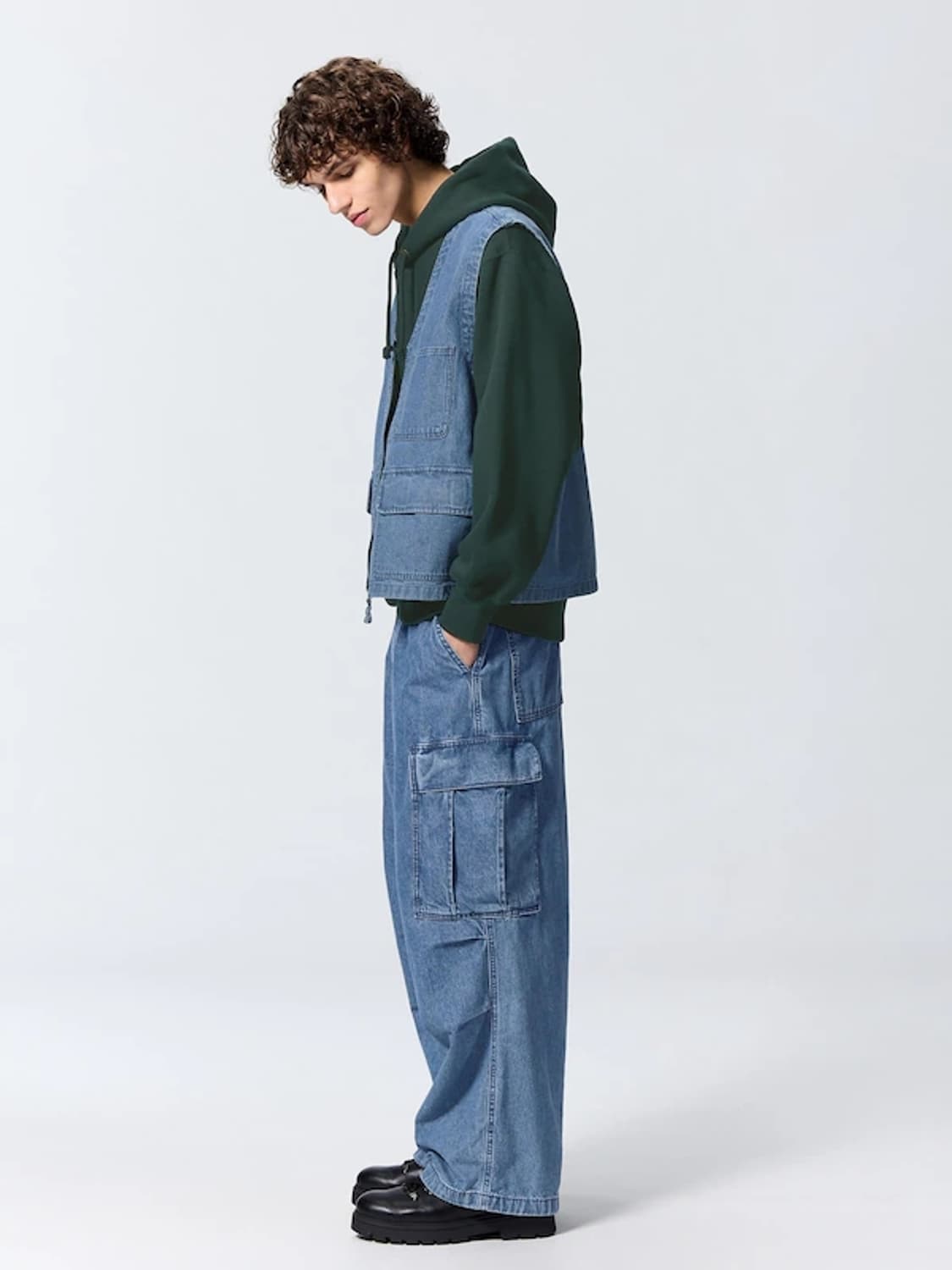 GU데님슈퍼와이드카고팬츠 상품이미지3