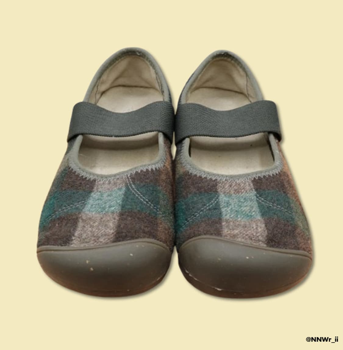 KEEN MARY JANE CHECK BROWN 상품이미지1