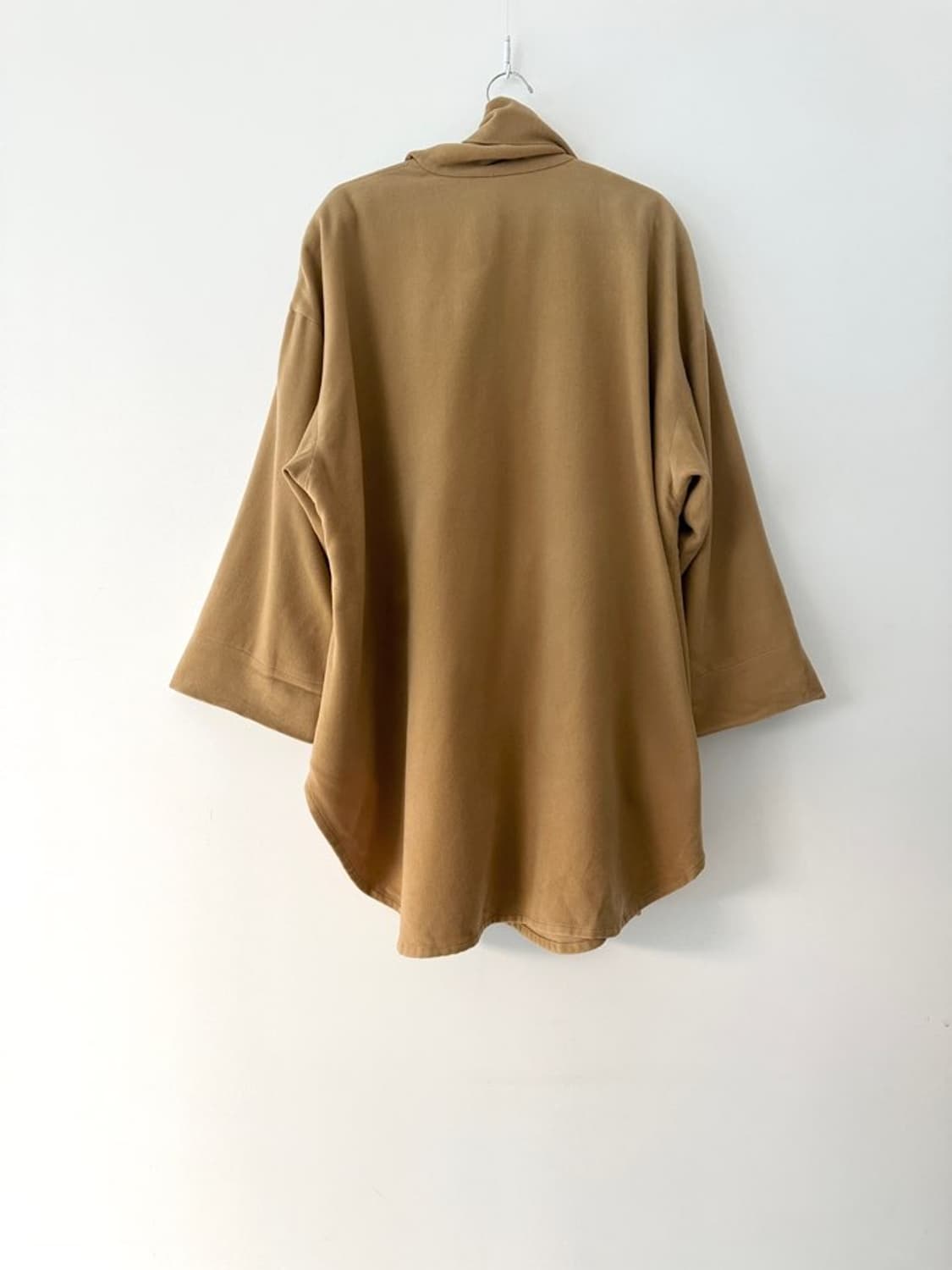 Neck warmer layered coat / mustard 상품이미지6
