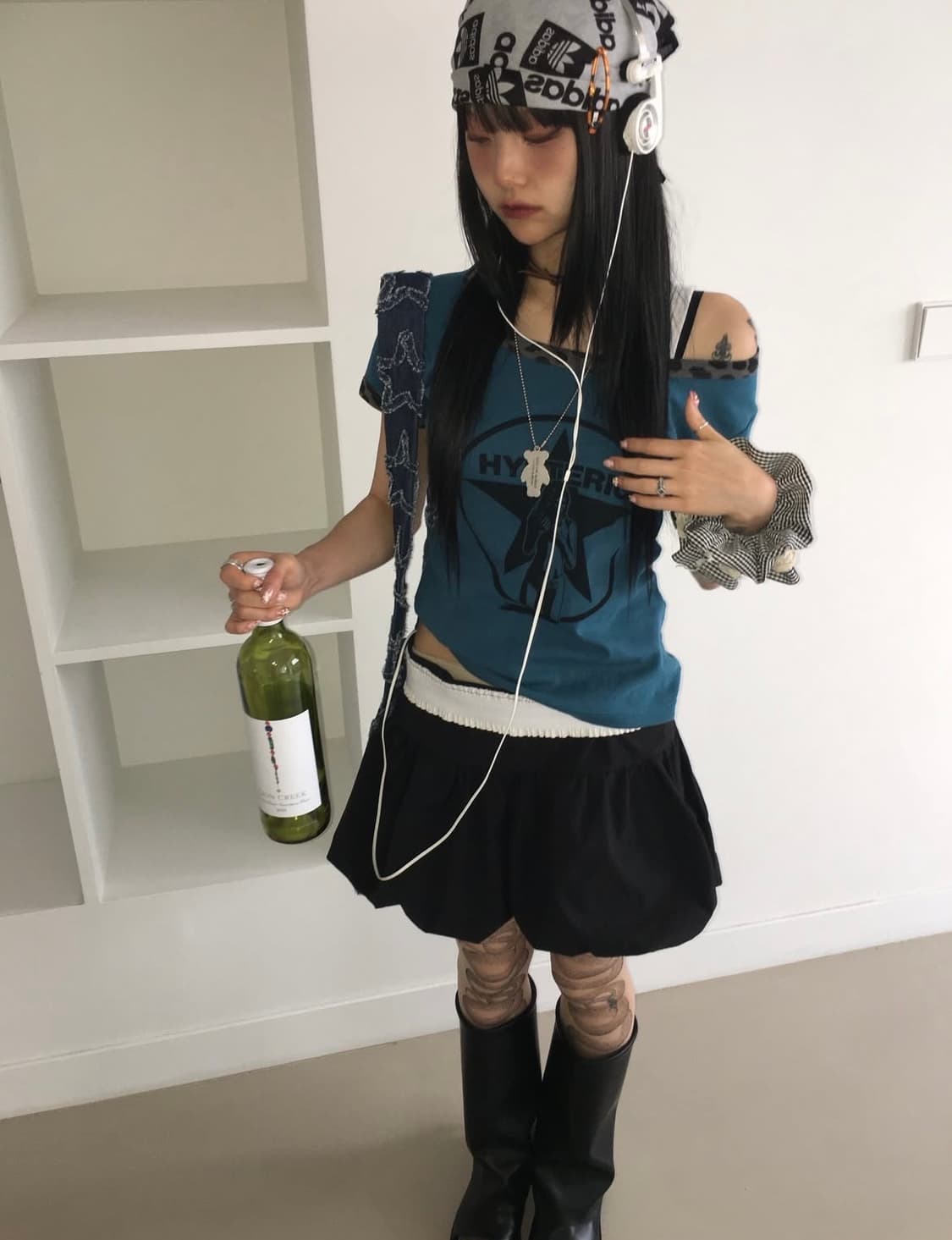 히스테릭글래머 아카이브 스타 반팔 그레이 상품이미지3