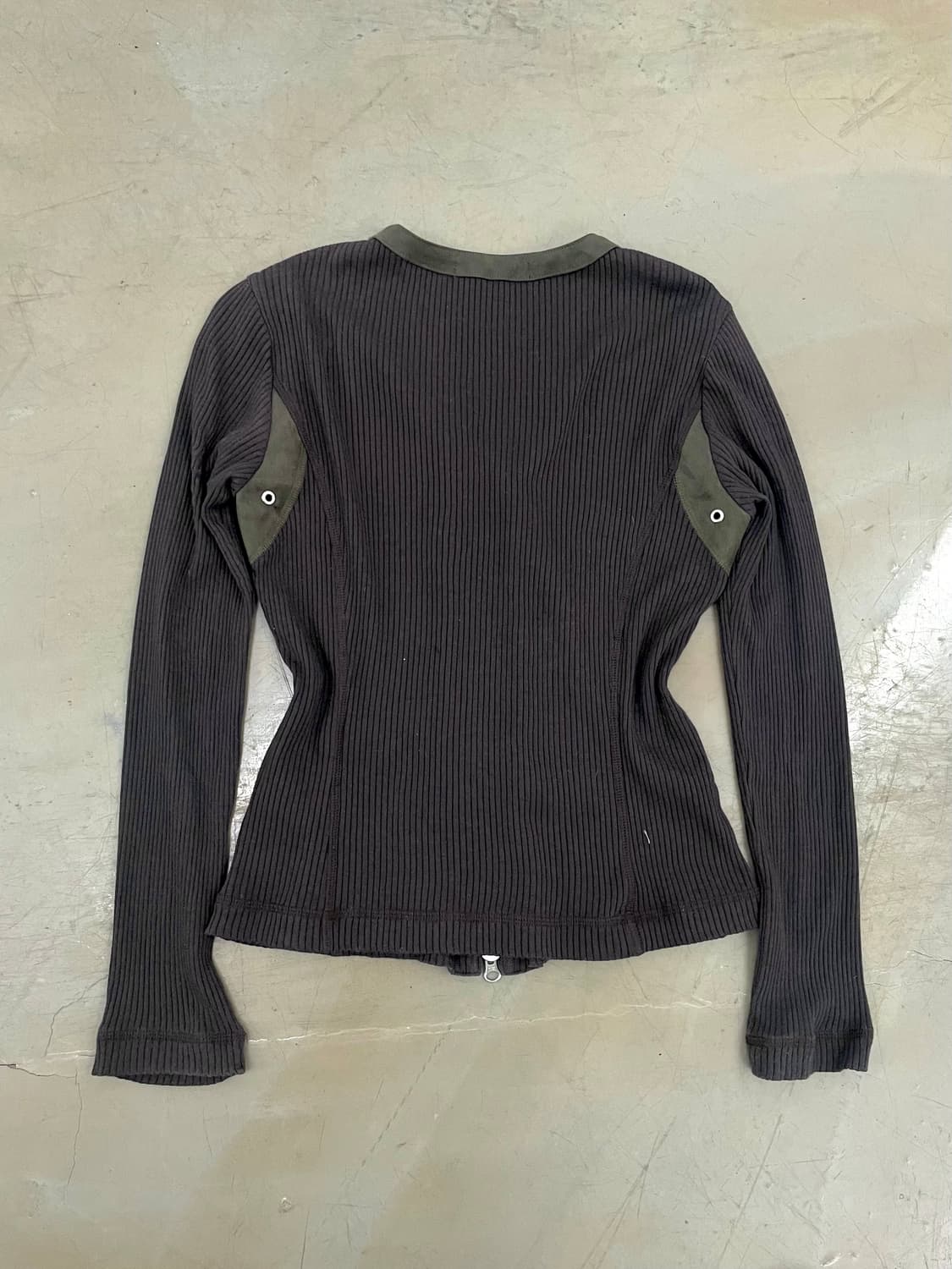 y2k 2way Zipper knit zip-up 상품이미지4