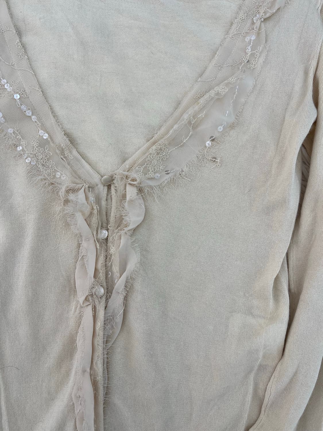 크림베이지 레이스가디건 상품이미지2