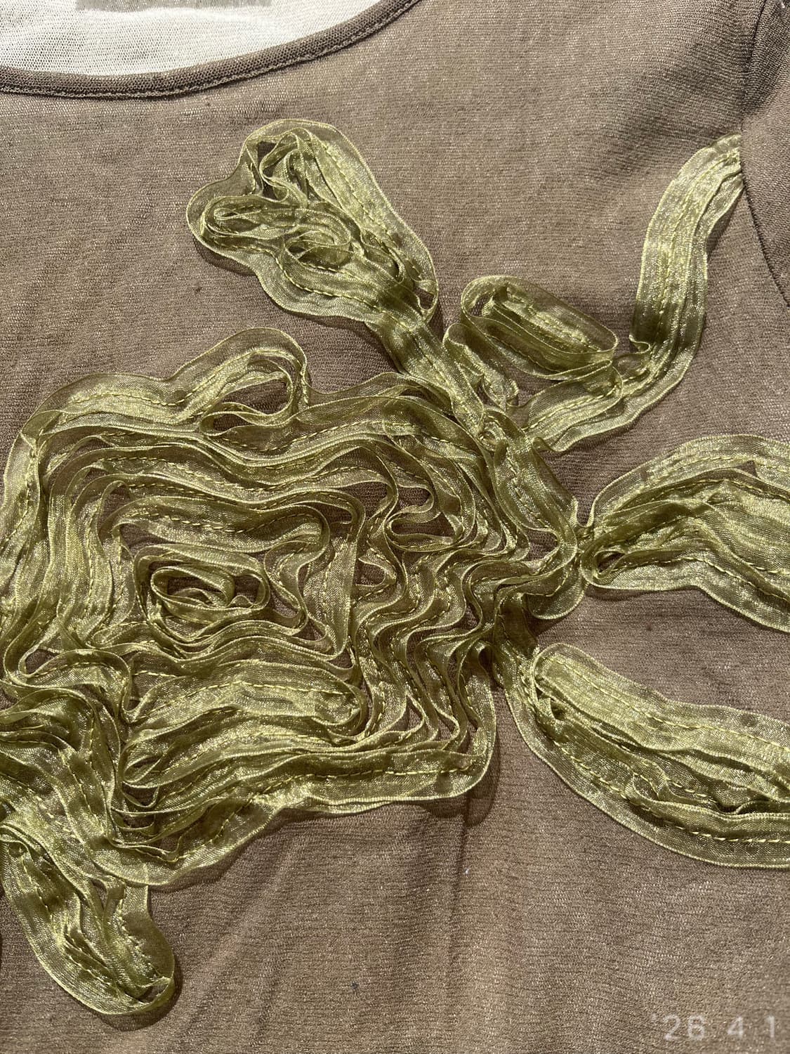 Olive Moss Mesh 올리브 메쉬 탑 상품이미지3