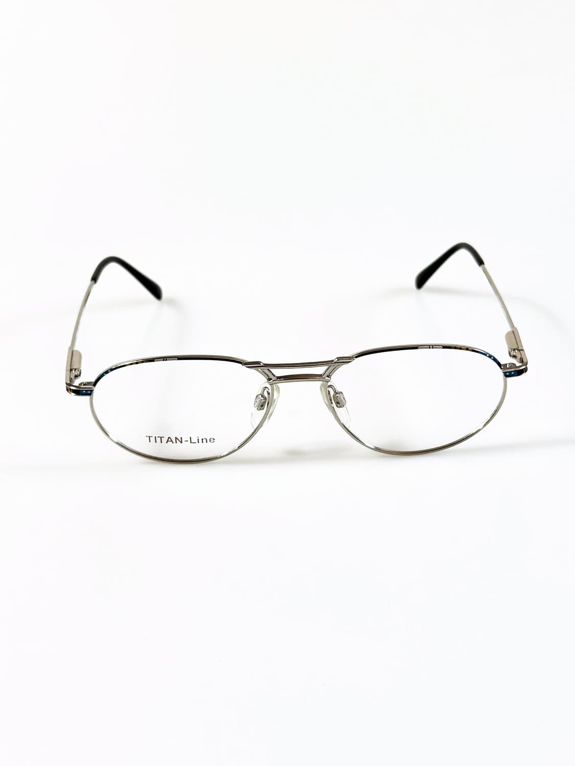 90s 독일제 TITAN LINE 티타늄 실버 오벌 메탈 빈티지 안경 상품이미지1