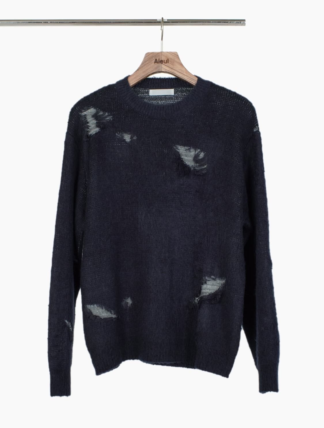 [50] 아이엘 Aieul Frag Knit_navy 상품이미지1
