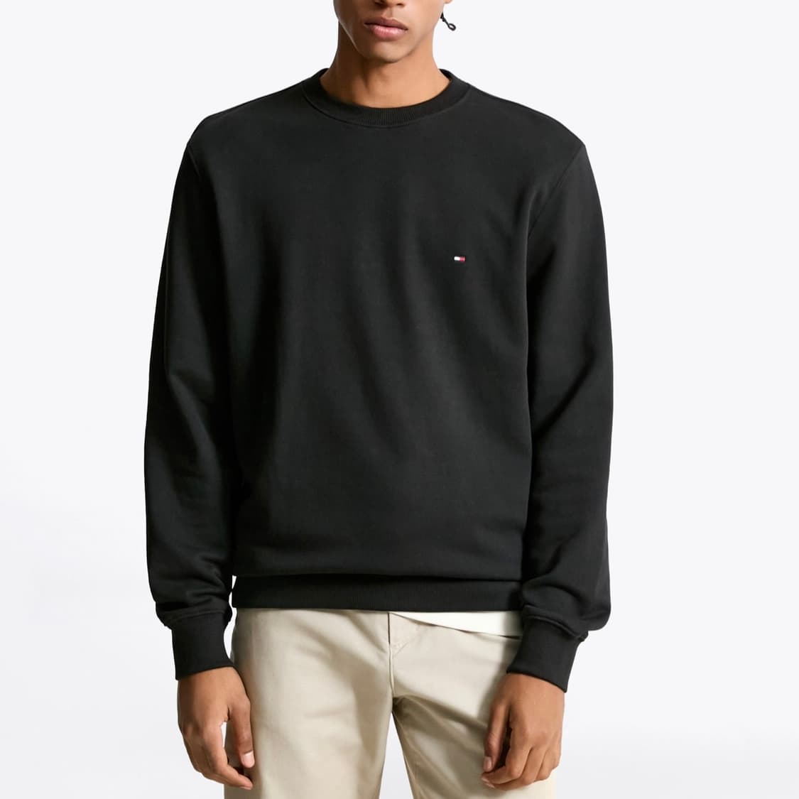 [M] Tommy 타미힐피거 베이직 블랙 라운드 맨투맨 상품이미지3