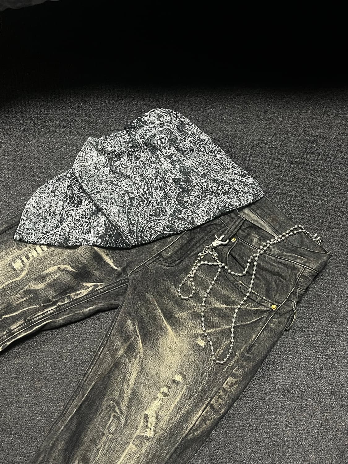 Silk punk gothic scarf 상품이미지3