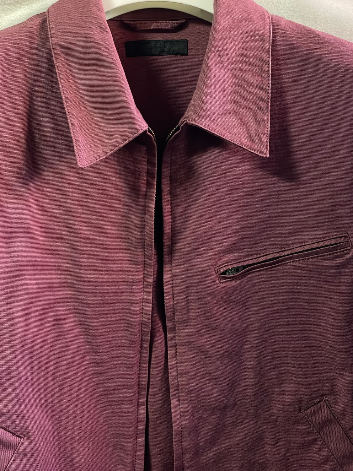 L 유니클로 집업 블루종 자켓 퍼플 상품이미지2