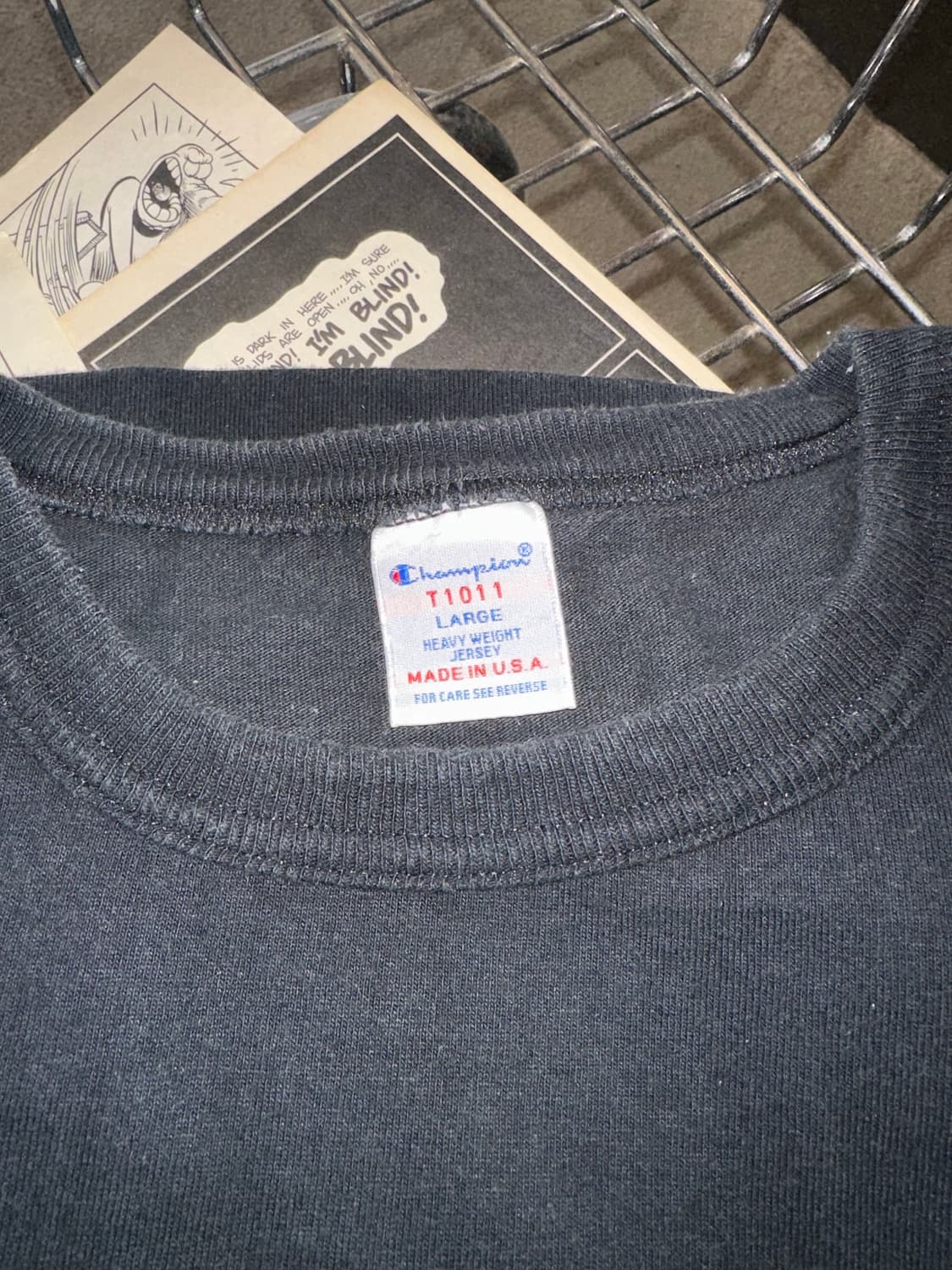 Champion T1011 black pocekt T-shirt 상품이미지2