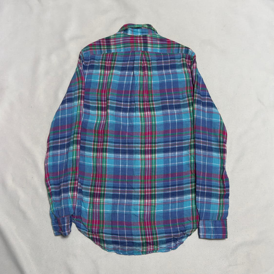 XS 폴로랄프로렌 린넨 체크셔츠 상품이미지3