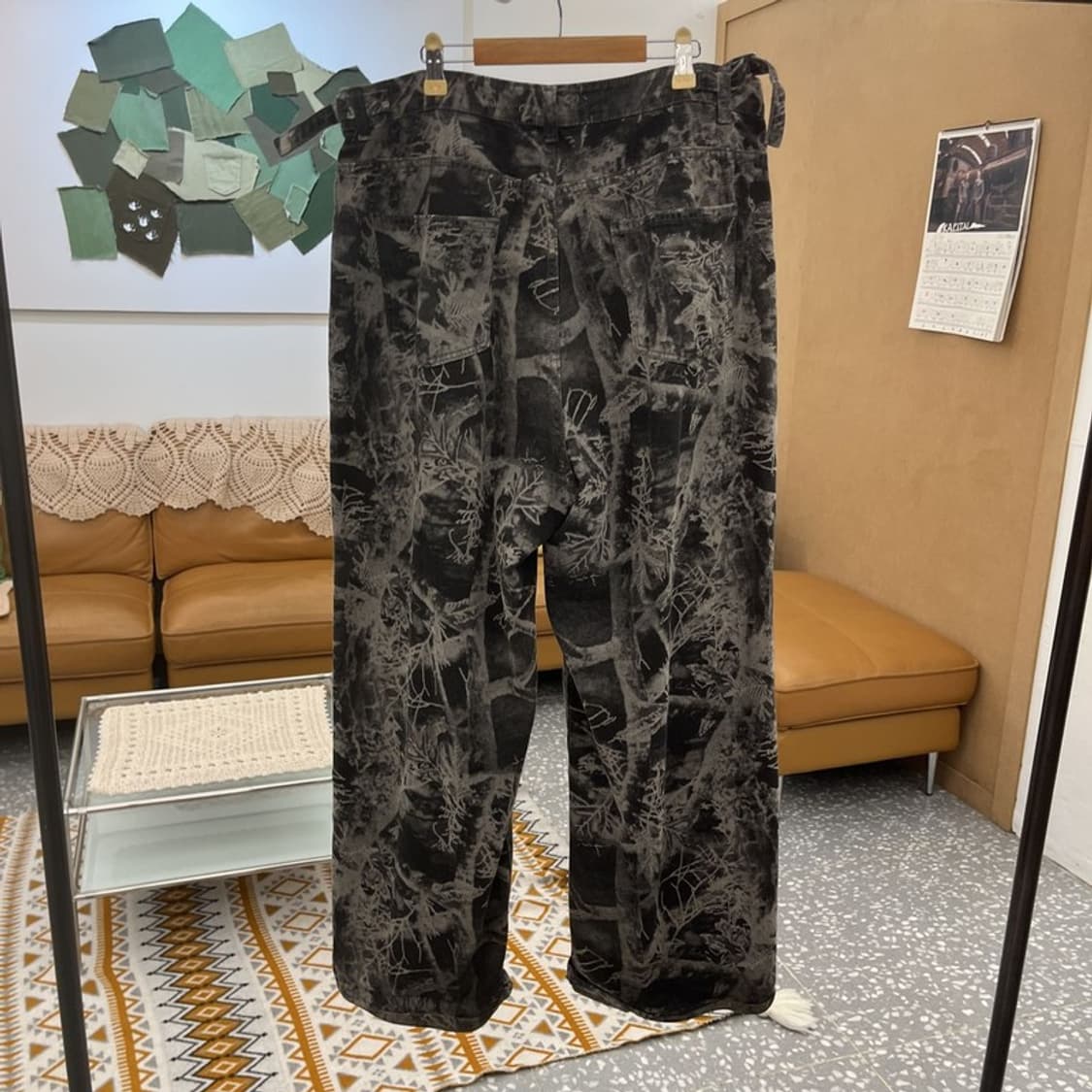 SEEOT 빈티지 아메카지 스트릿 펑크 데미지 와이드팬츠 L C10725 상품이미지4