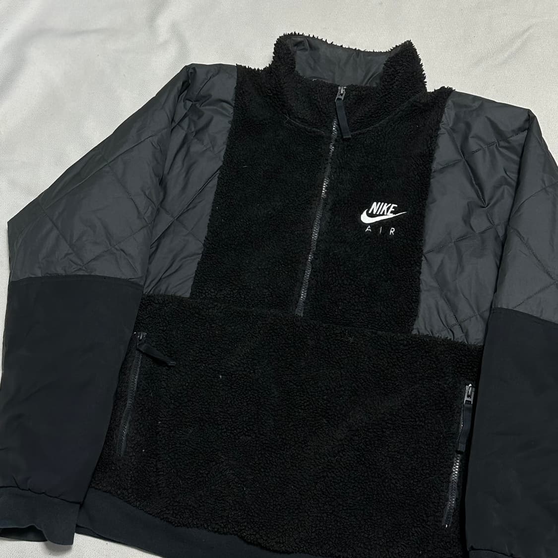 XXL 나이키 에어 블랙 반집업 플리스 상품이미지1