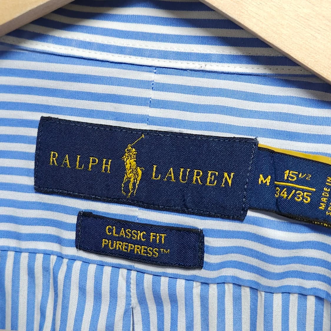 100 POLO 폴로 랄프로렌 스트라이프 셔츠 클래식핏 상품이미지4