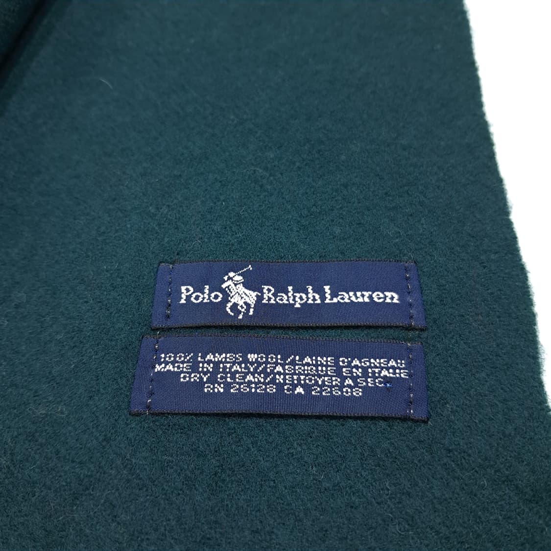 MX597 폴로 90s 이태리판 램스울 오렌지포니 그린 머플러 목도리 상품이미지5