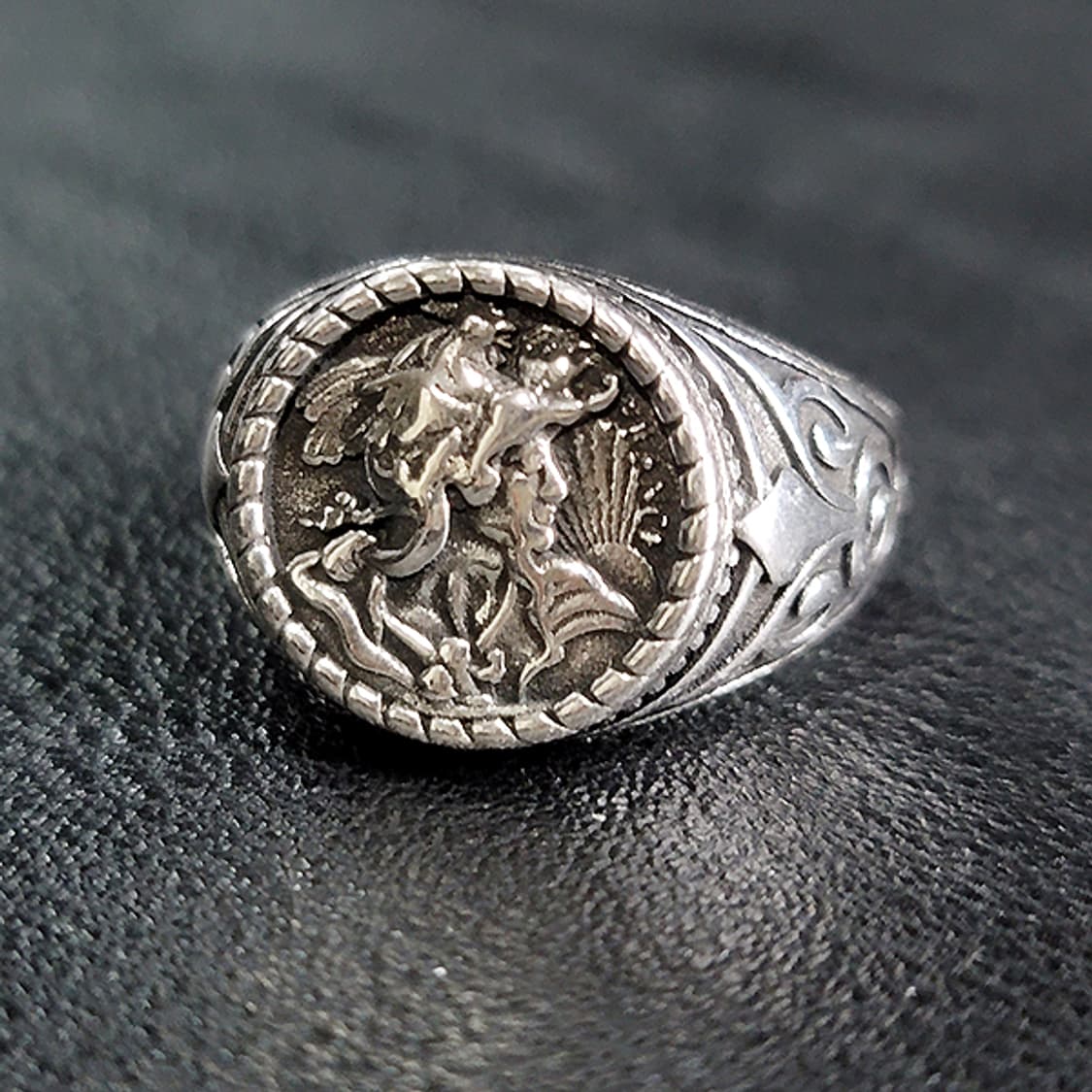 Rometh 실버 남자 엔틱 빈티지 명품 고대 코인 로마 반지 상품이미지3