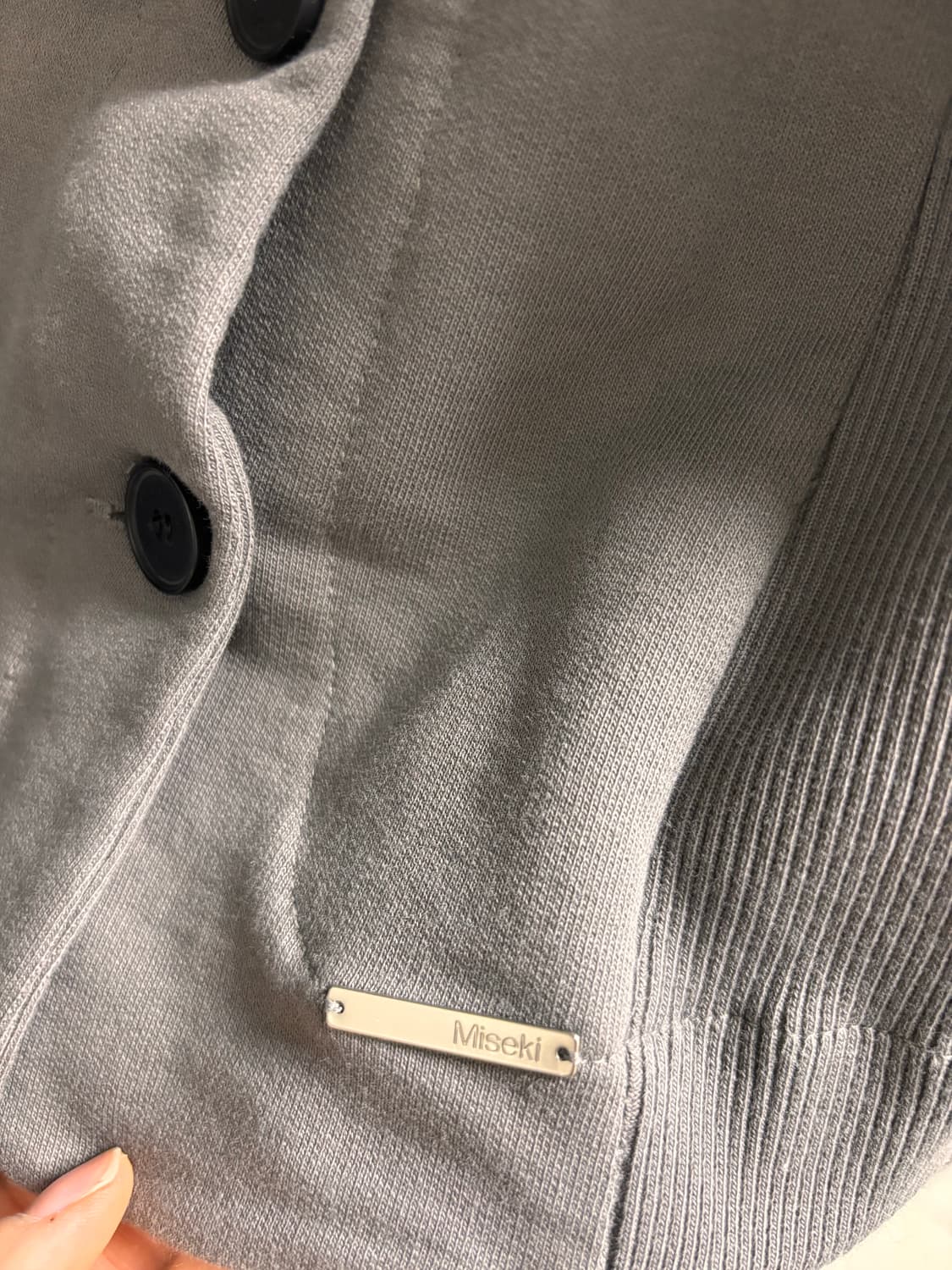 미세키서울 cowl neck 버튼 후드 상품이미지8