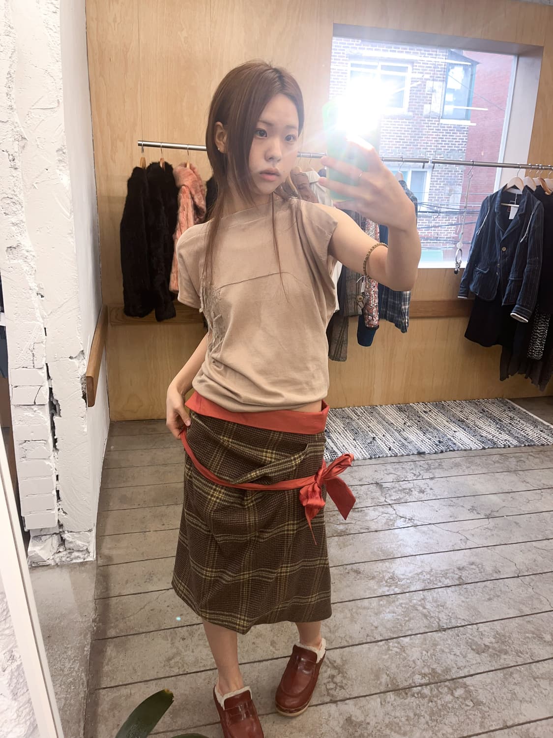 빈티지 자수 슬릿 숄더 코튼 슬리브 상품이미지1