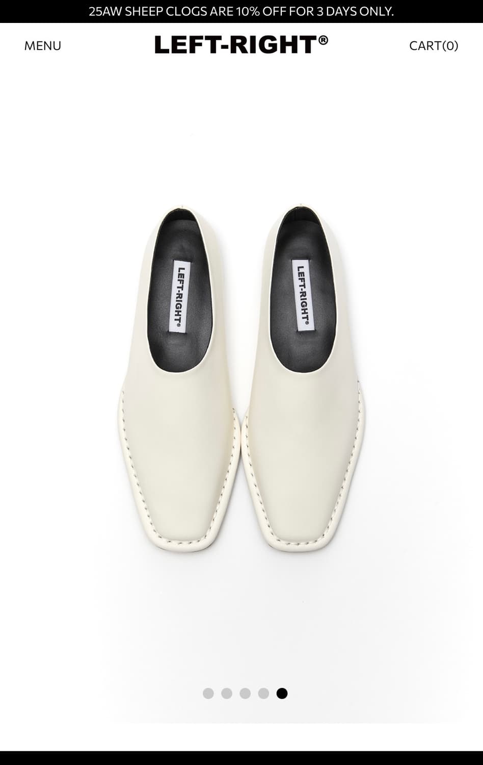 LEFT-RIGHT 브랜드의 아이보리색 여성 로퍼  상품이미지1