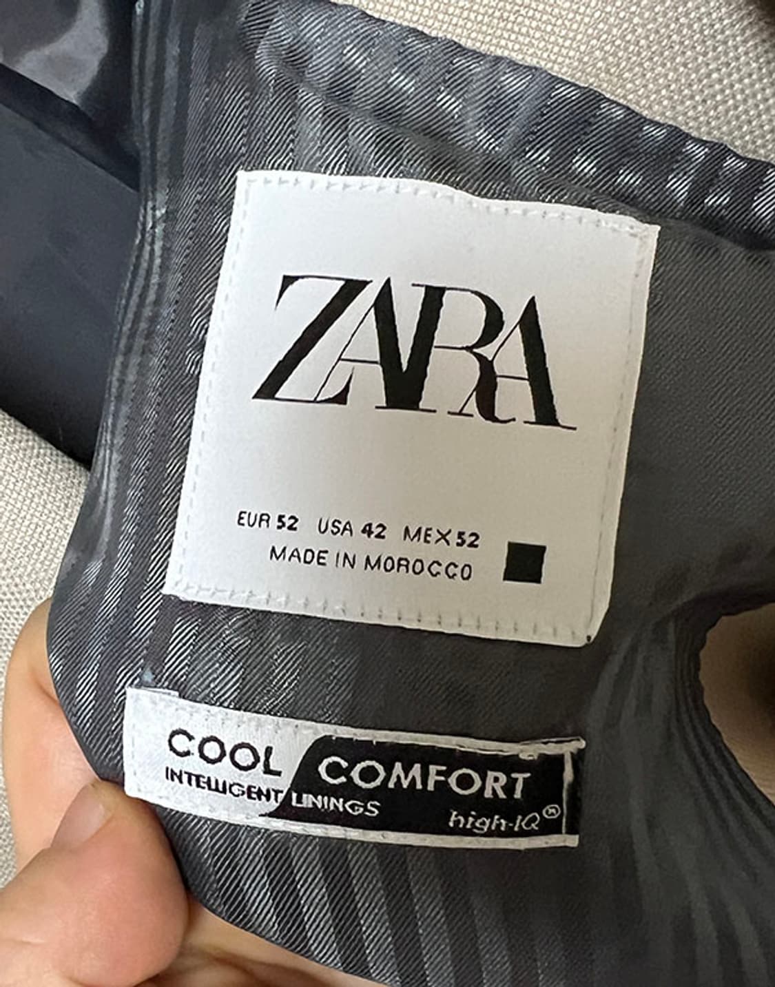 ZARA 자라 남자 블레이저자켓 캐주얼 베이지 원버튼 춘추 L 100 상품이미지4