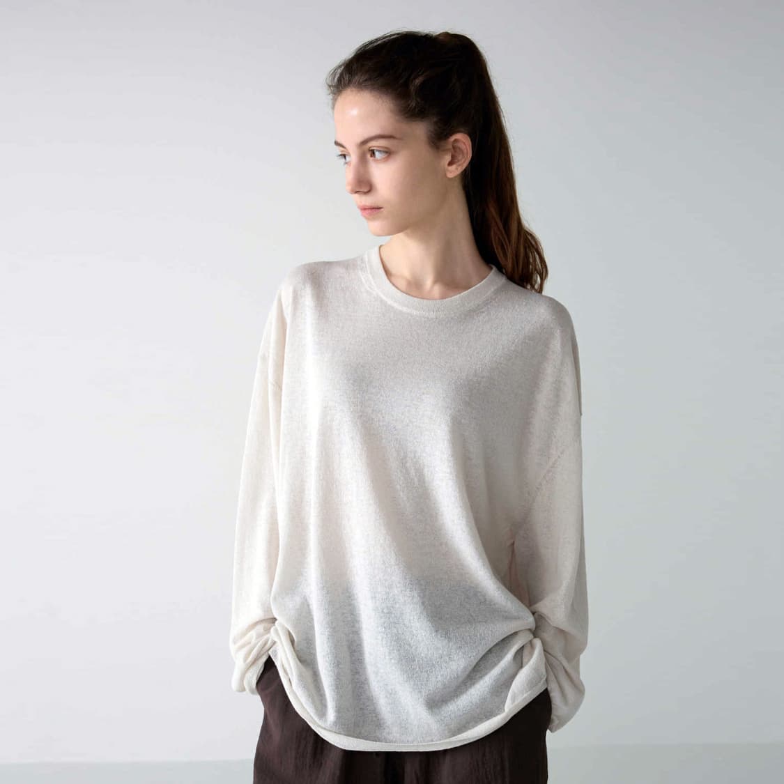 파사드패턴(FACADE PATTERN) 보이핏 린넨니트 프리사이즈 새상품 상품이미지3