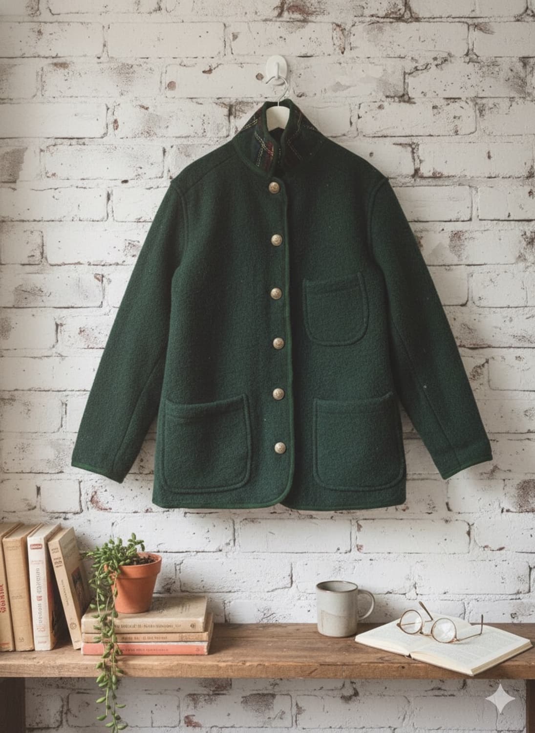 빈티지 그린 티롤리안 울자켓 상품이미지1