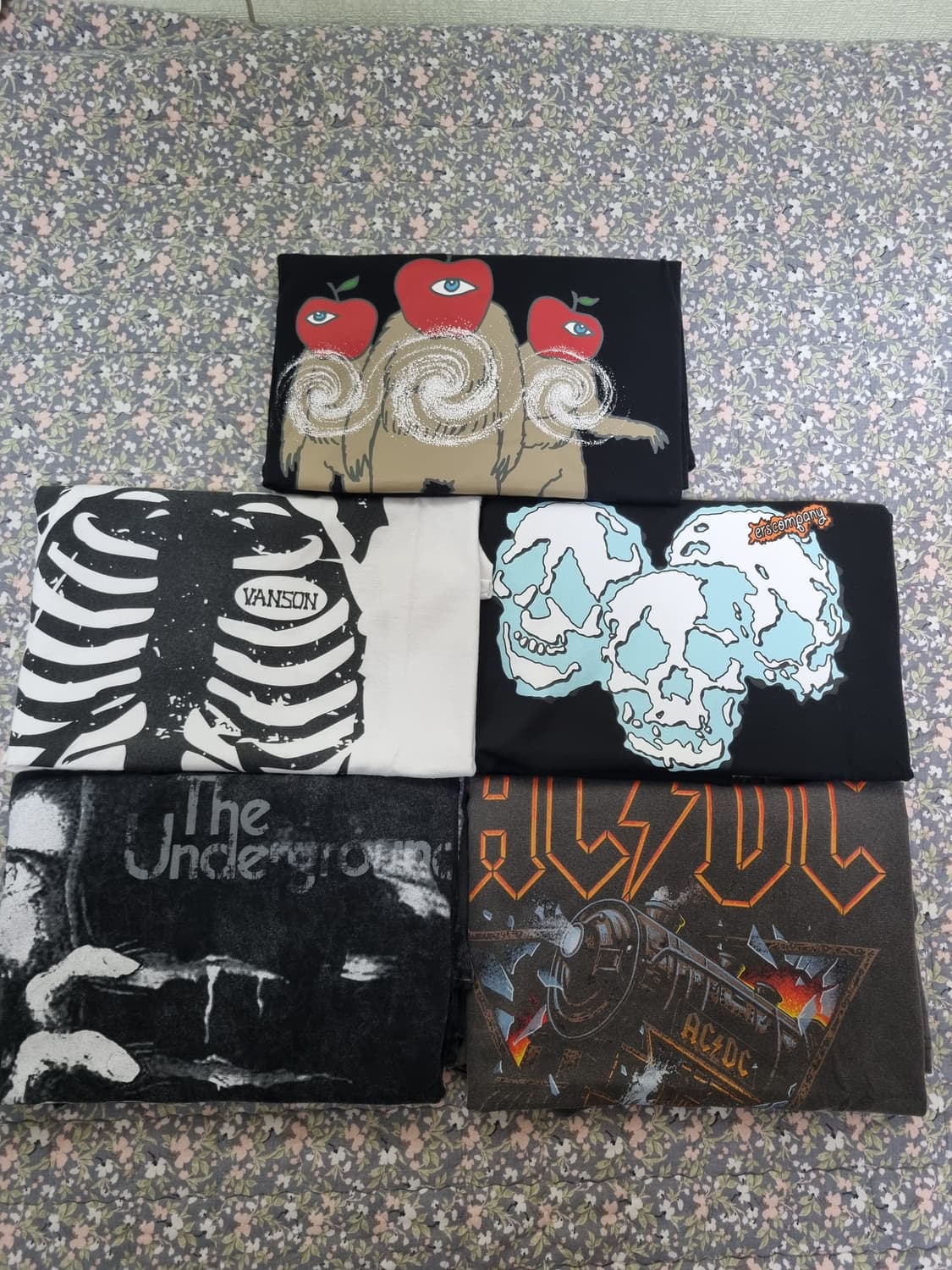 반팔티 5장 일괄판매 합니다 상품이미지1