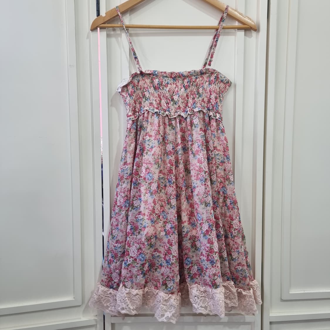 플라워 셔링 레이스 뷔스티에 원피스 상품이미지9