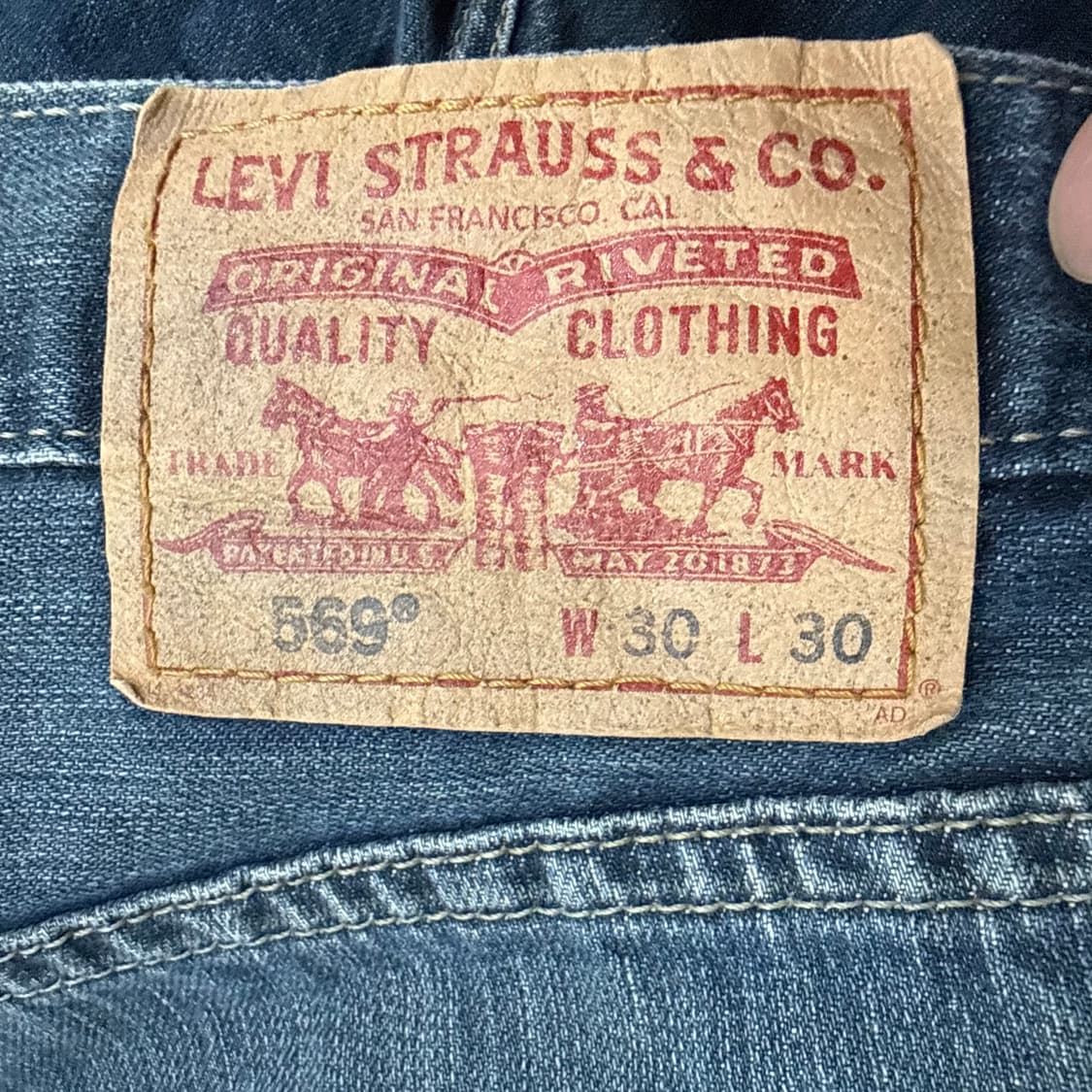 W30L30 리바이스 569 루즈핏 데님팬츠 0406T 상품이미지4