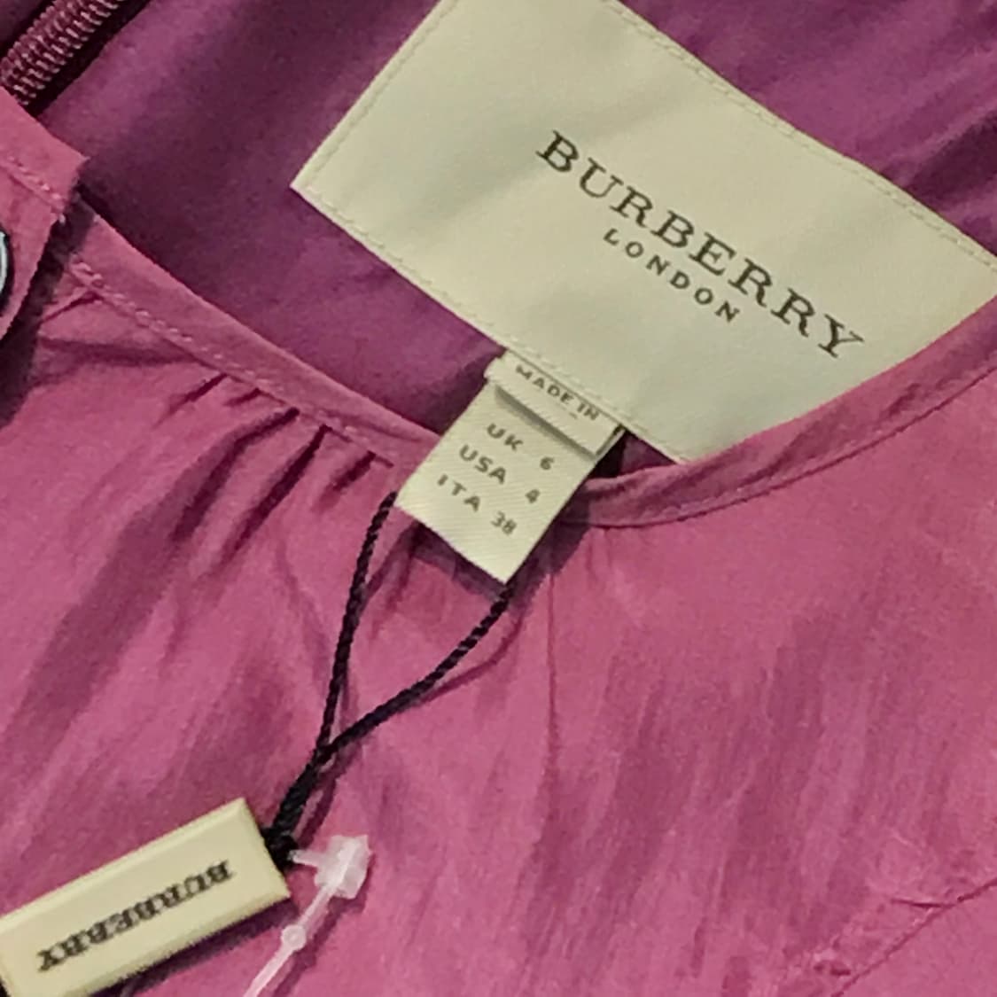 Dead stock 버버리 인디 퍼플 프릴 원피스 여성 55 사이즈 상품이미지4