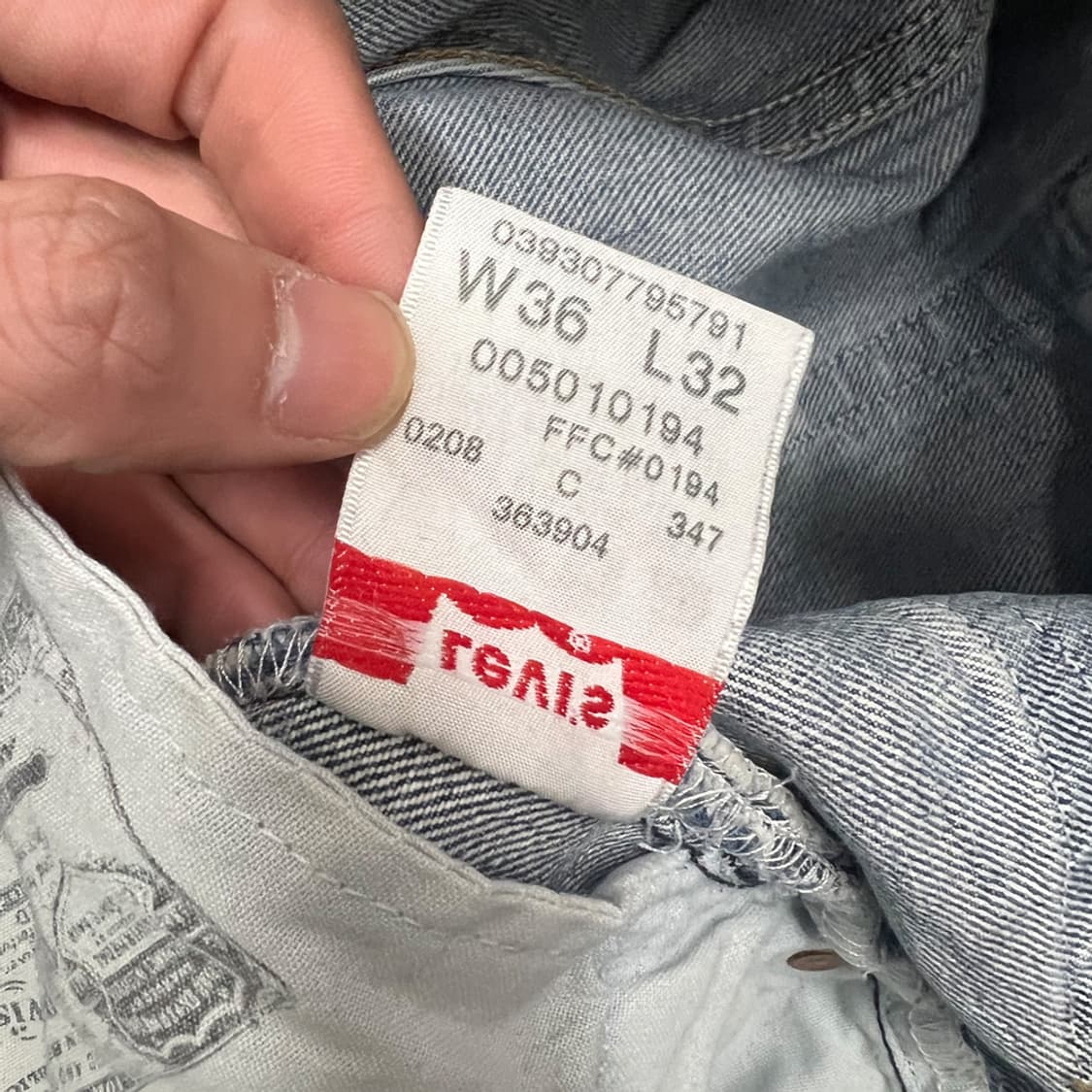 00s 리바이스 501 연청 데님 팬츠 청바지 36 상품이미지6