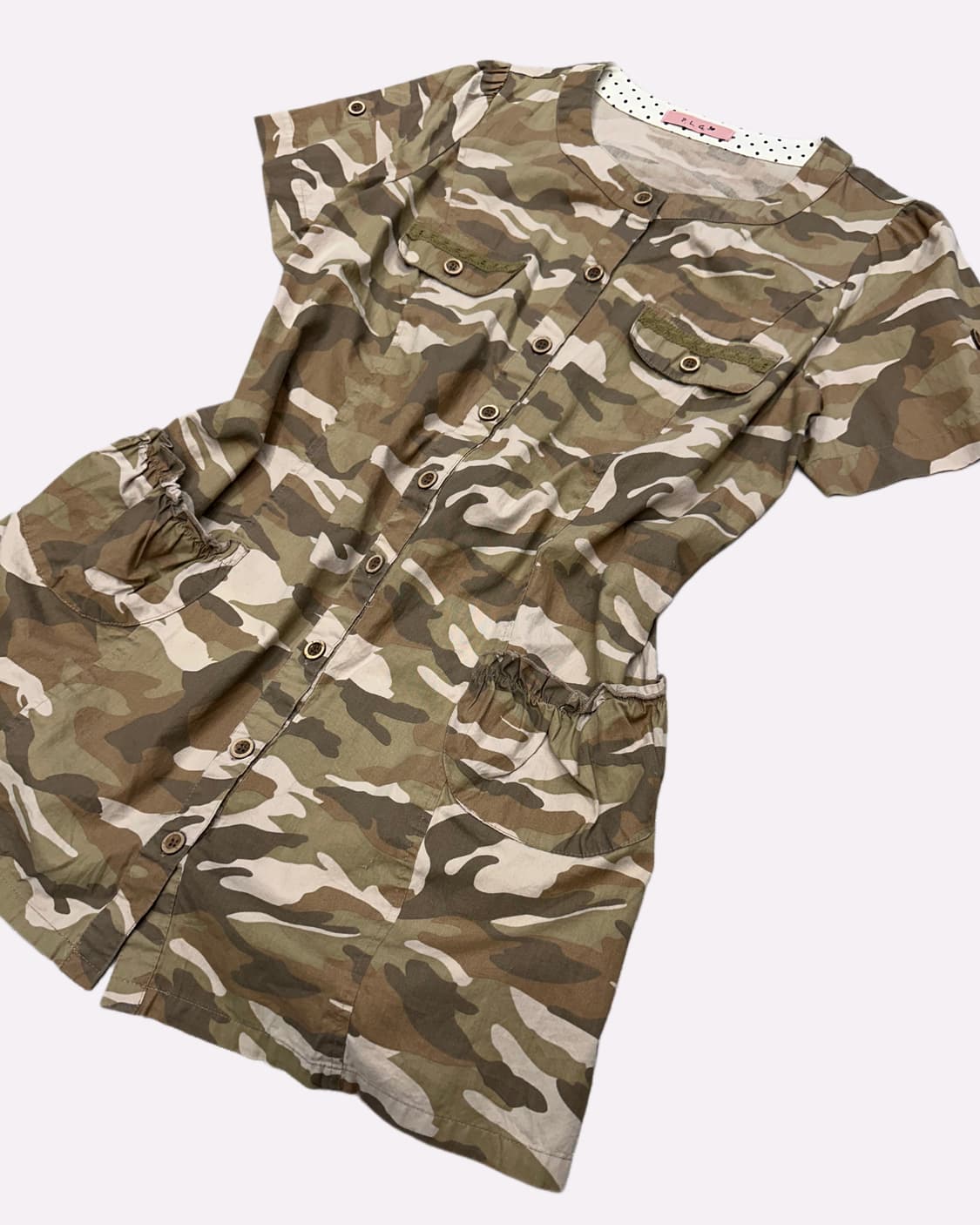 camo pocekt belted dress 상품이미지3