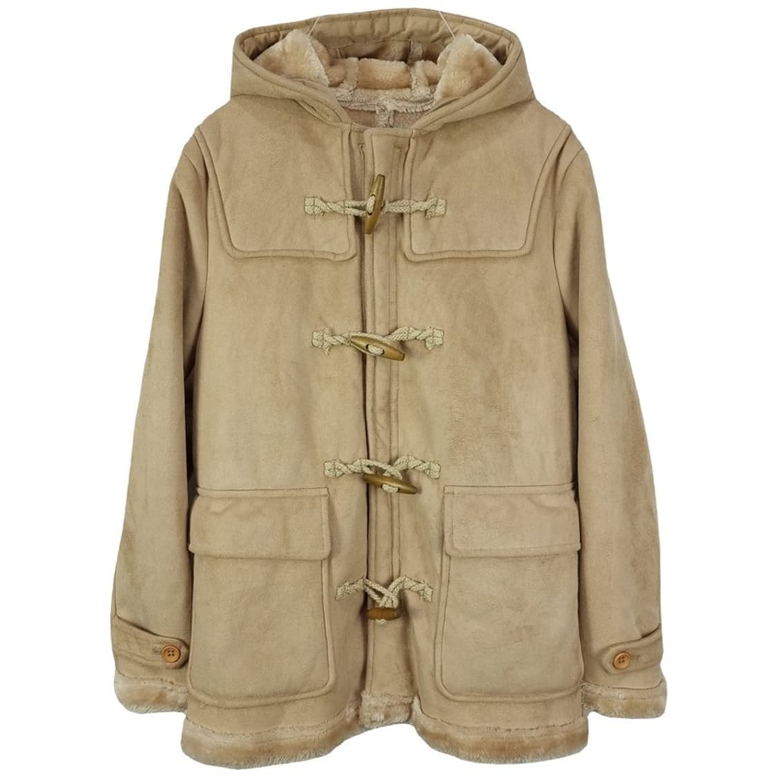 [일본빈티지] 안감 퍼 스웨이드 토글 후드 더플 코트 M18306 상품이미지2