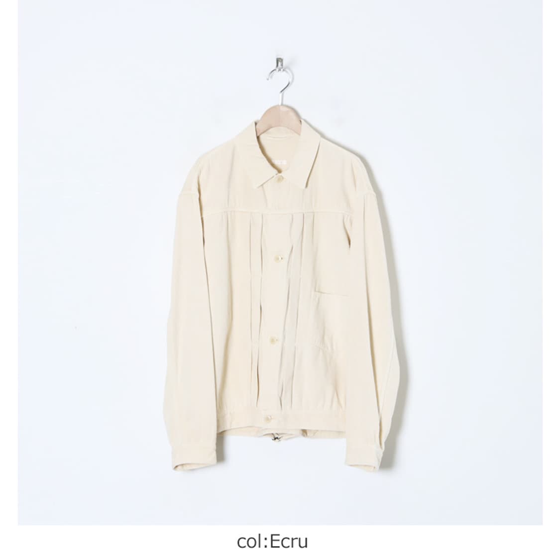 [2]코모리 COMOLI 실크 넵 TYPE -1ST 에크루 자켓 상품이미지4