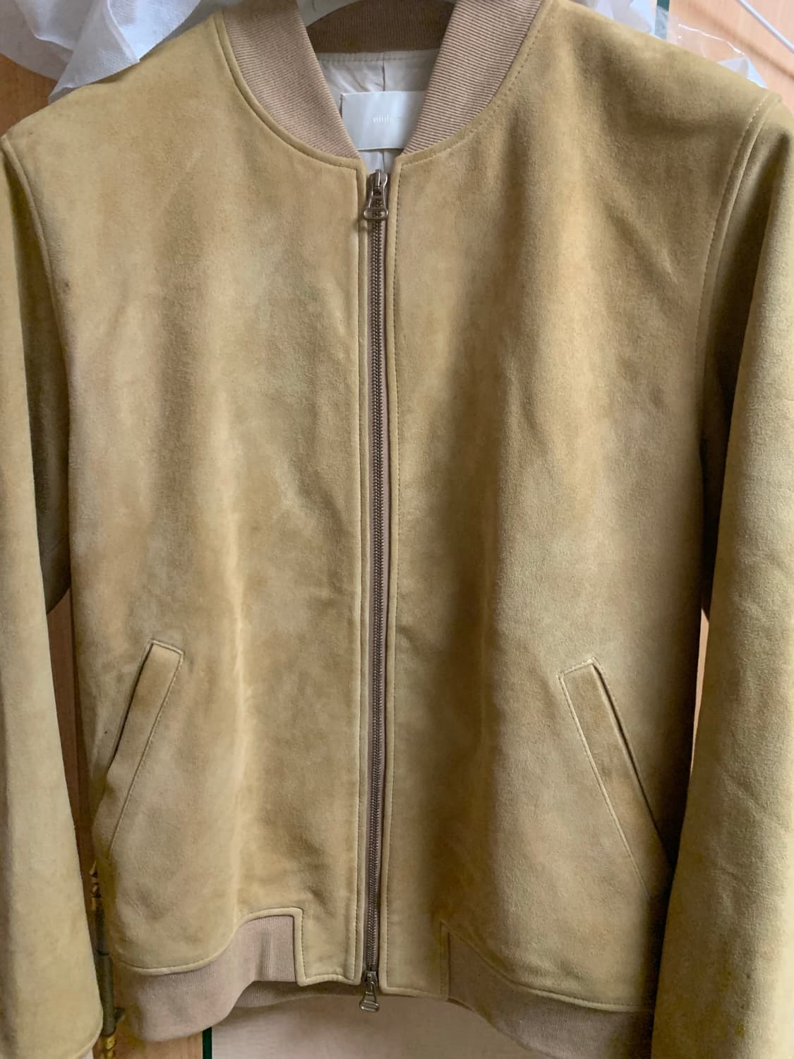 3 ) niuhans 뉘앙스 스웨이드 자켓 봄버 상품이미지1