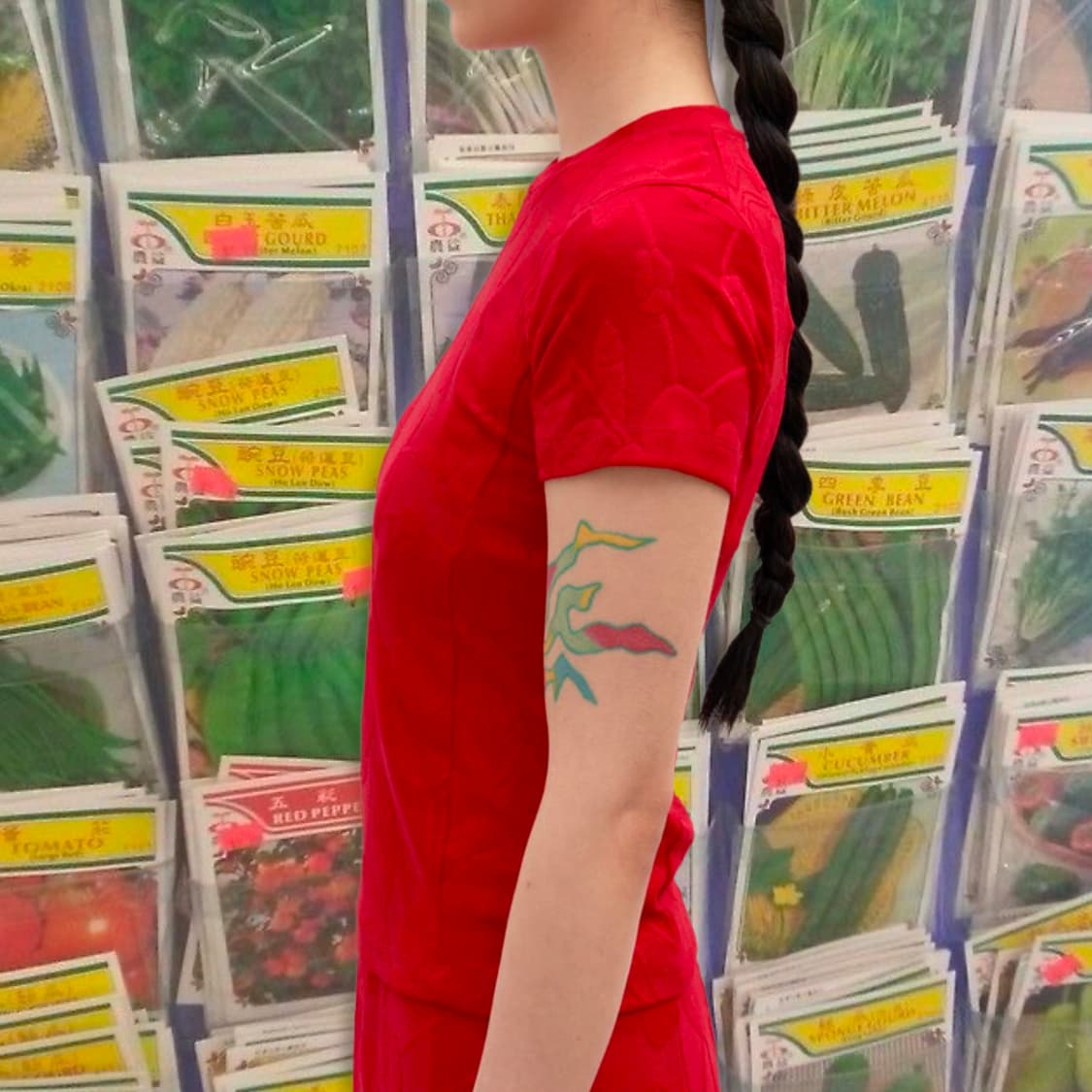 Camellia Jacquard Jersey top 상품이미지1