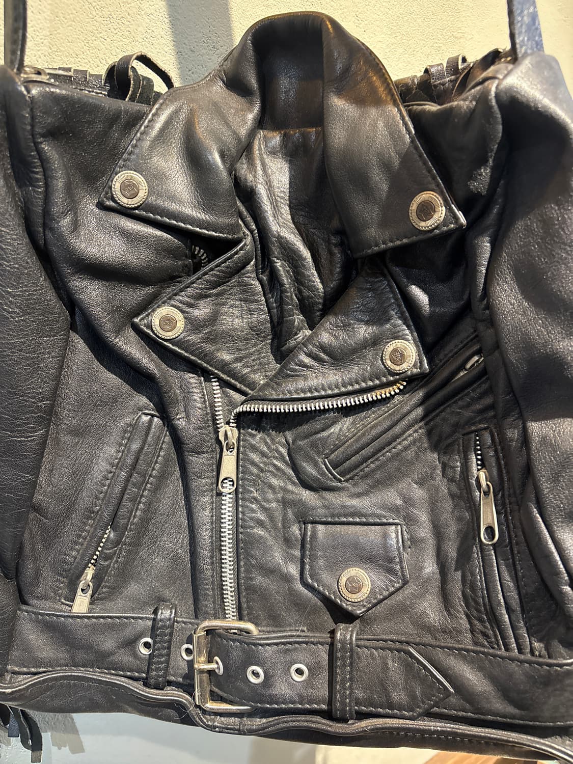 라이더 재킷 양가죽 커스텀 백 웨스턴 가방 상품이미지2